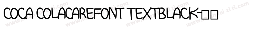 Coca ColaCareFont TextBlack字体转换